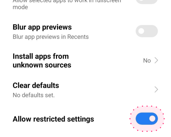 Restricted Settings in Android 13 and 14