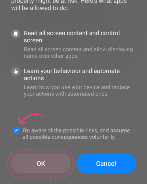Allowing permissions